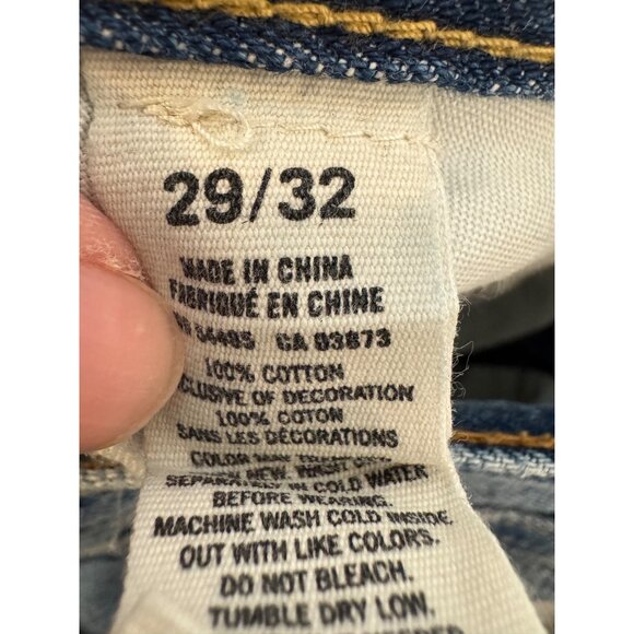 American Eagle Mens Original Straight Jeans 29x32 Distressed Blue Denim Pre-Owne - Picture 3 of 7